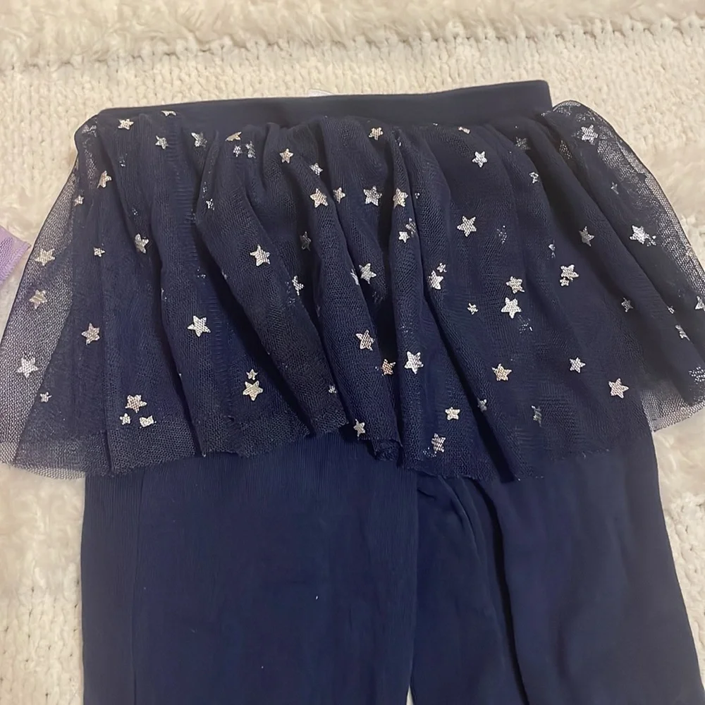 Carter’s tutu pants baby girl size 24M navy blue stars purple stripes bundle 2